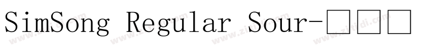 SimSong Regular Sour字体转换